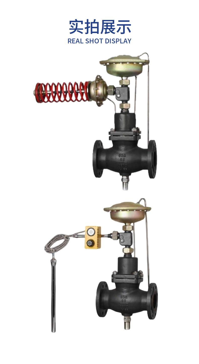 Self-operated flow and temperature combination valve