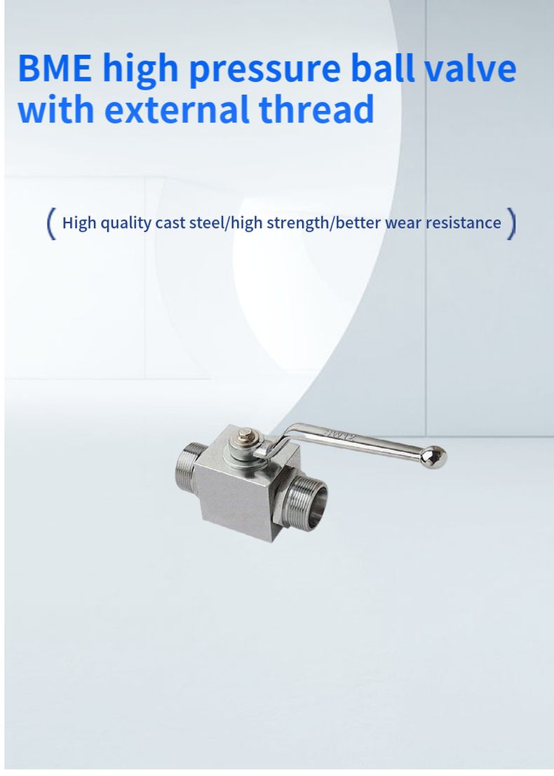 BME high pressure ball valve with external thread