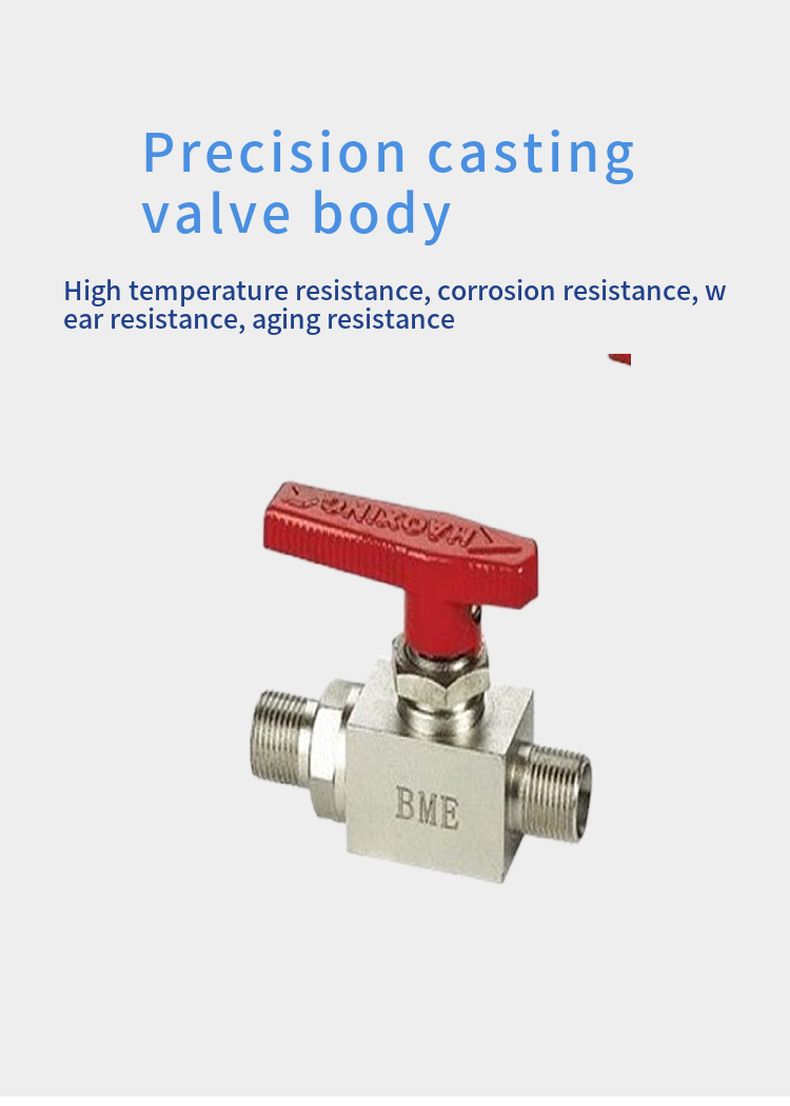 BME high pressure ball valve with external thread