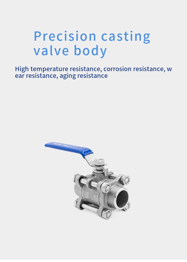 Q11F three-piece butt welding ball valve