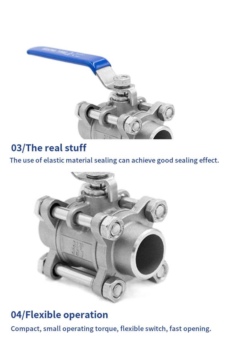 Q11F three-piece butt welding ball valve