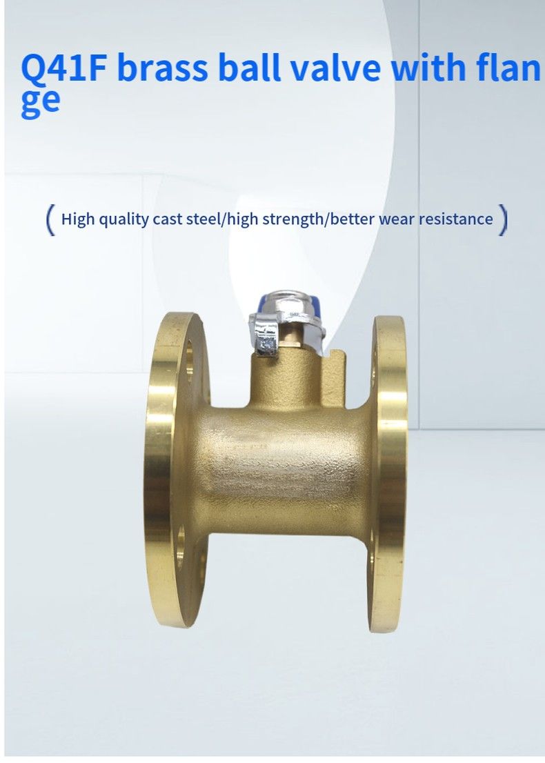 Q41F brass ball valve with flange