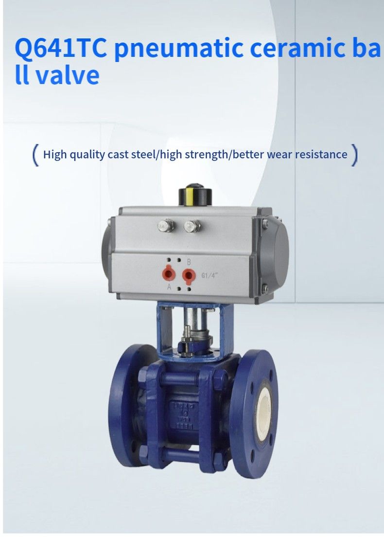 Q641TC pneumatic ceramic ball valve