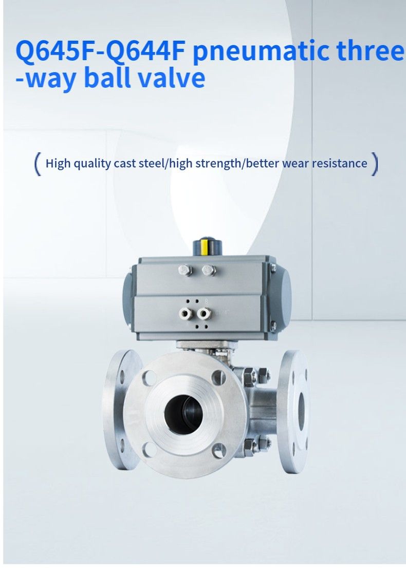 Q645F-Q644F pneumatic three-way ball valve