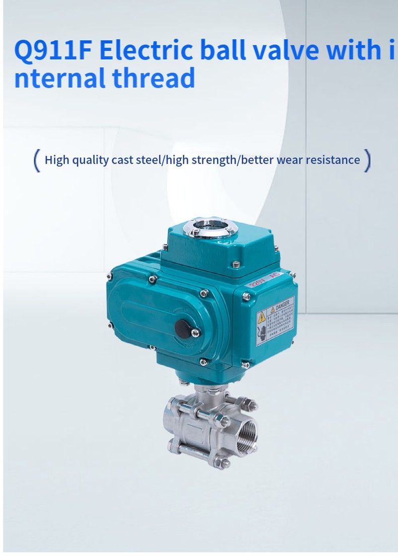 Q911F Electric ball valve with internal thread