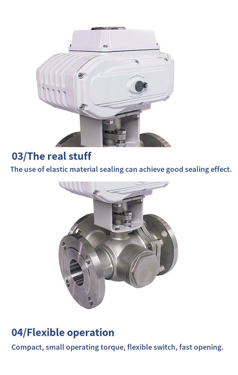 Q944F-Q945F electric three-way ball valve