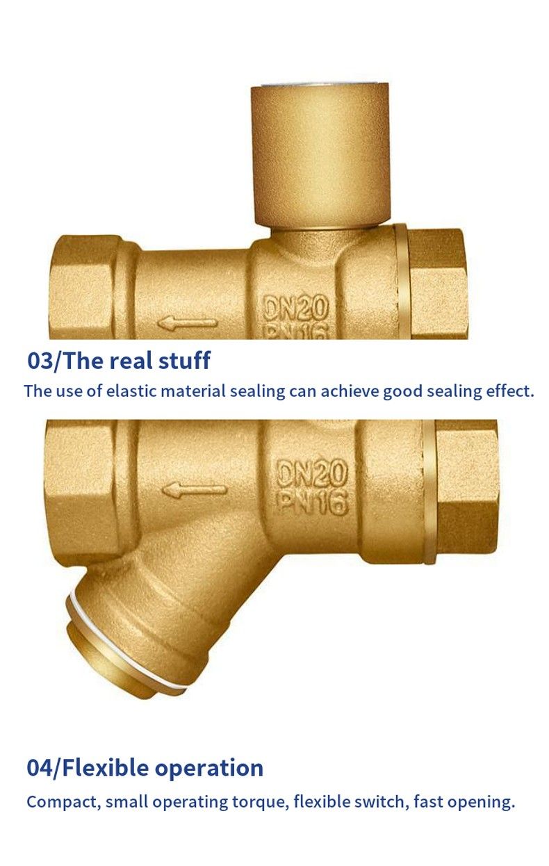 Brass wire belt filter ball valve