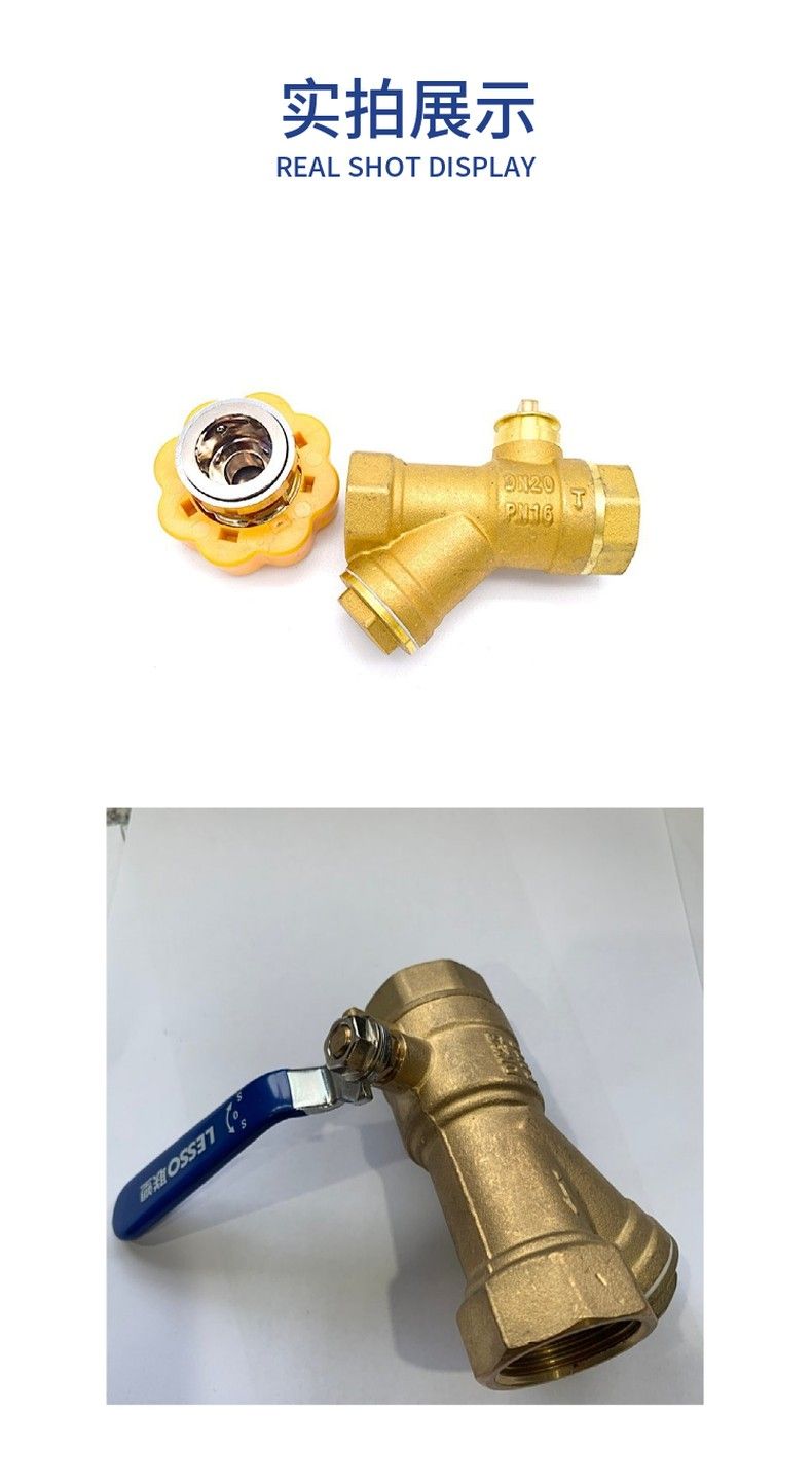 Brass wire belt filter ball valve