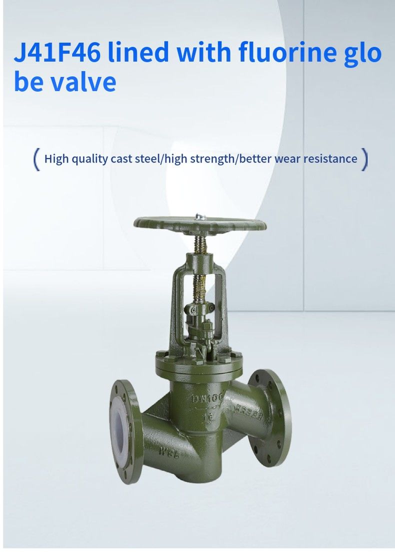 J41F46 lined with fluorine globe valve