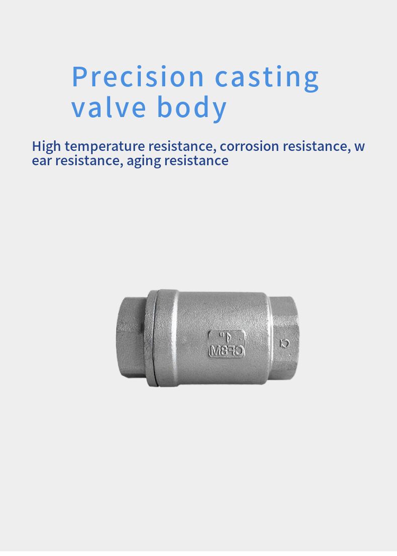 H12W stainless steel internal thread check valve