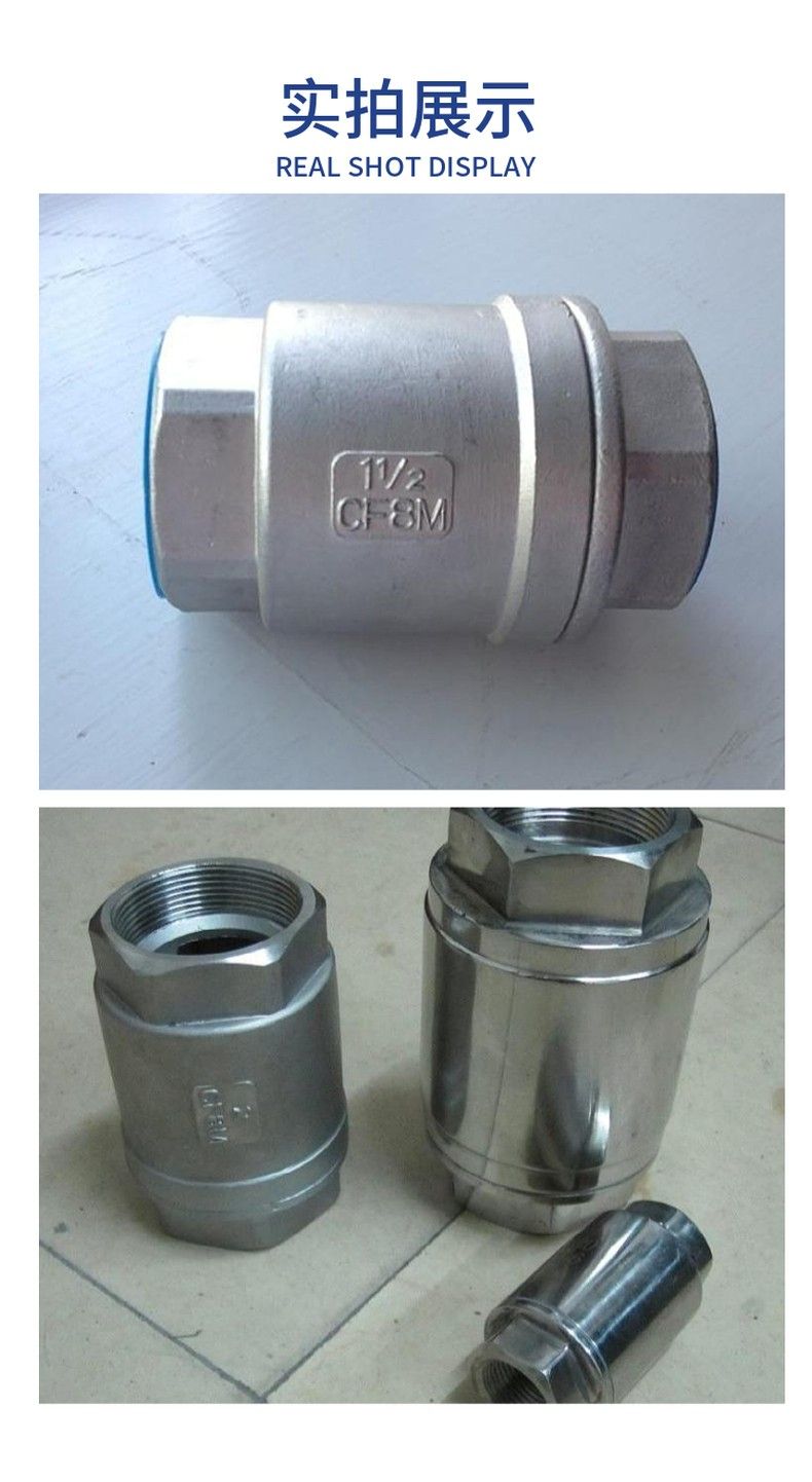 H12W stainless steel internal thread check valve