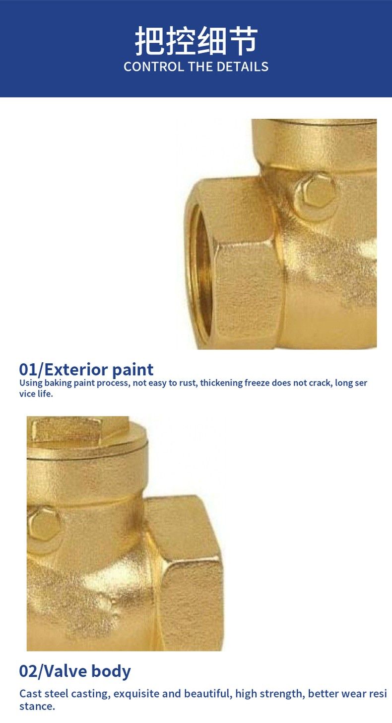 H14T brass internal thread check valve