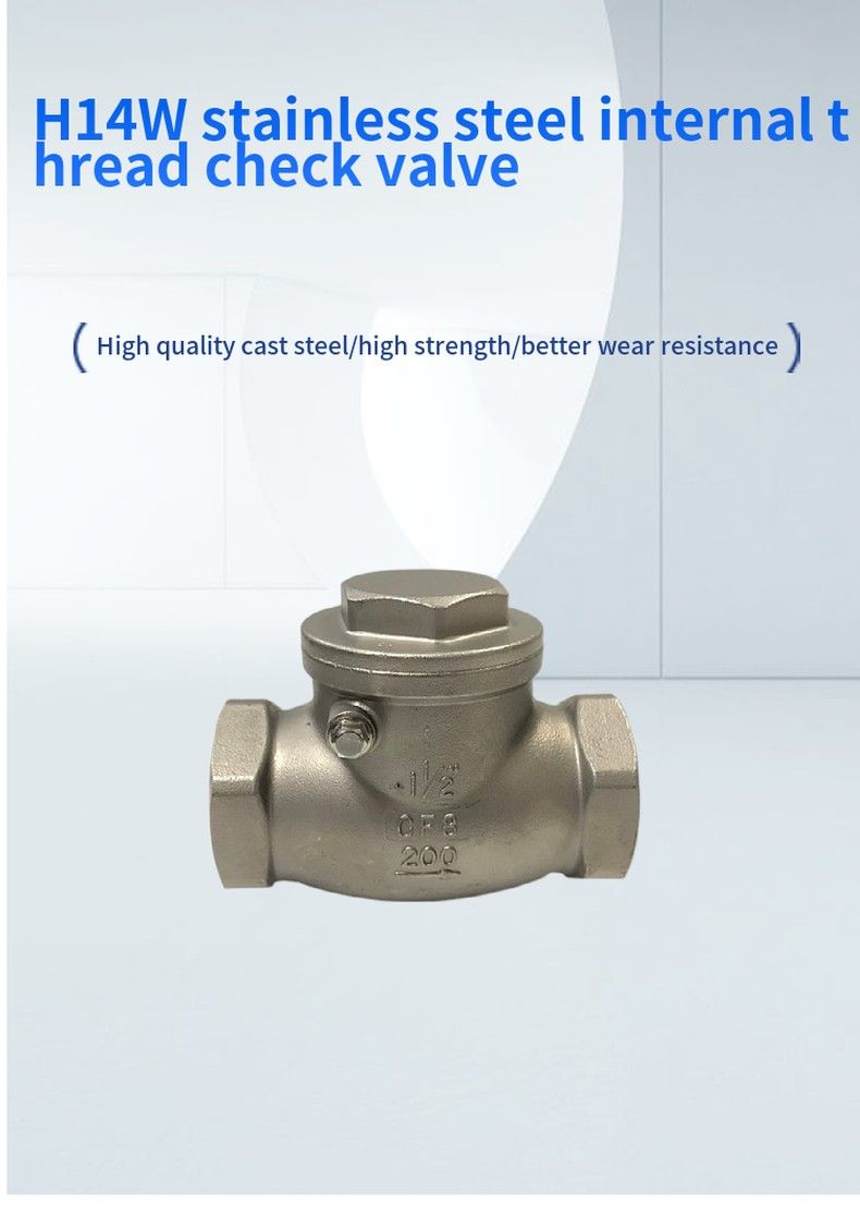 H14W stainless steel internal thread check valve