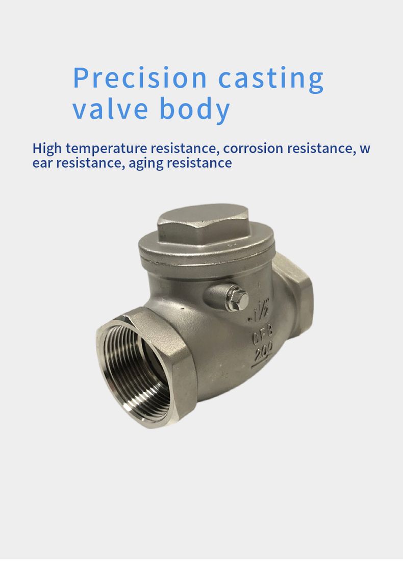 H14W stainless steel internal thread check valve