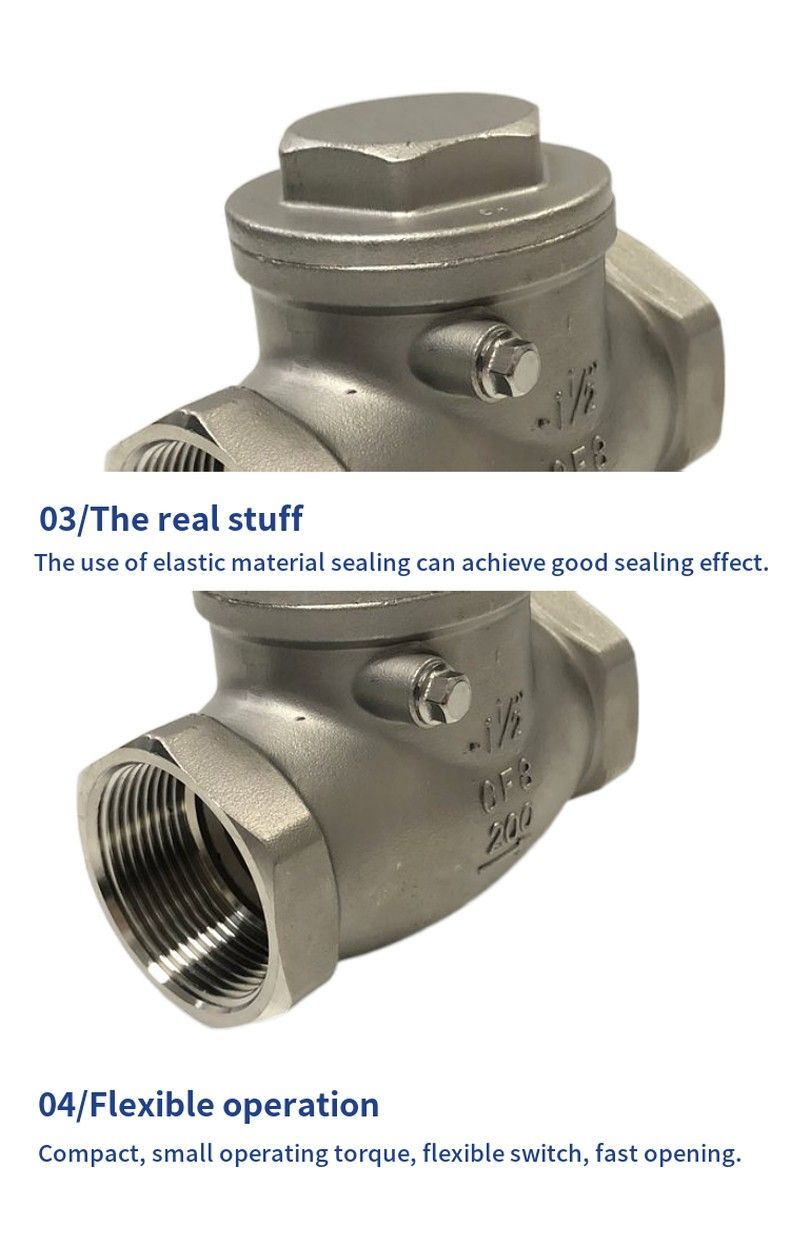 H14W stainless steel internal thread check valve