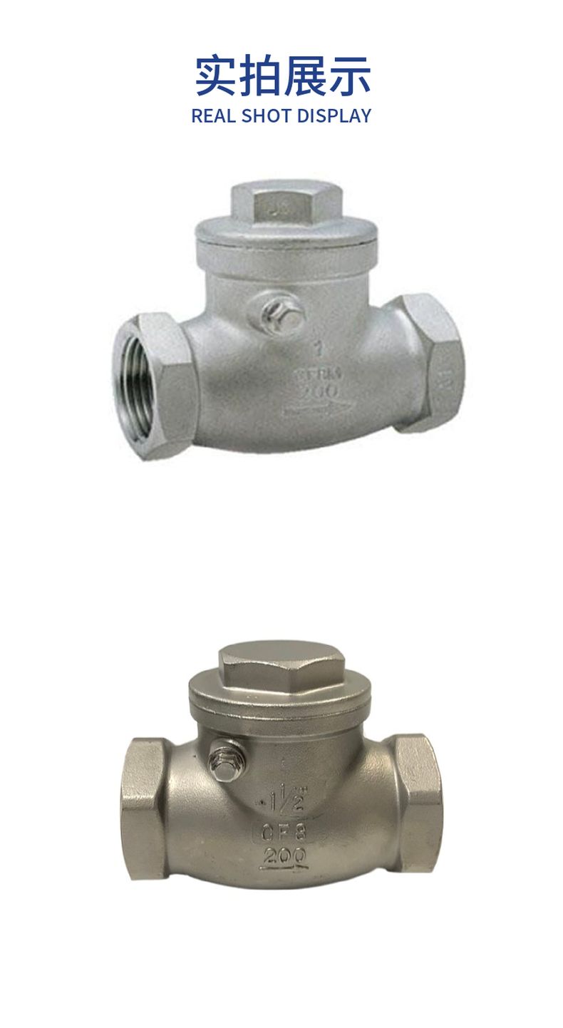 H14W stainless steel internal thread check valve