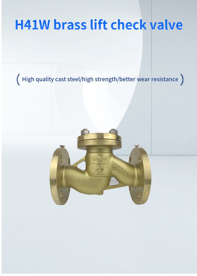 H41W brass lift check valveI. Main performance specifications