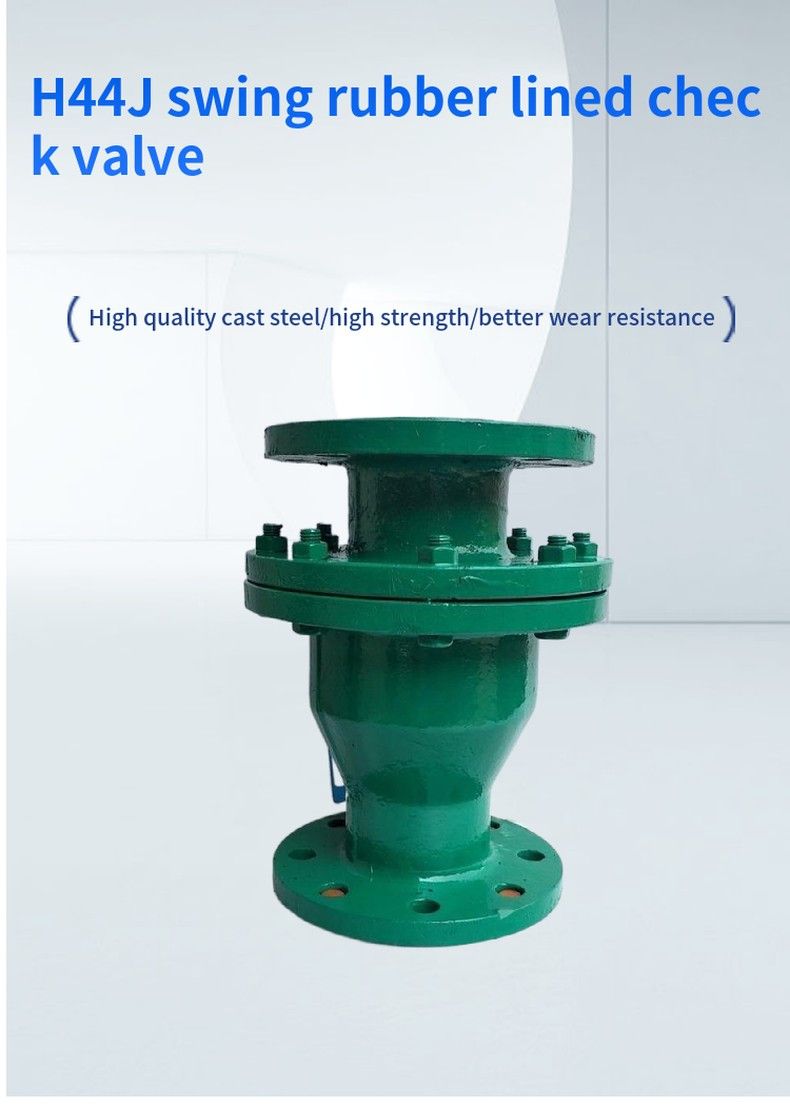 H44J swing rubber lined check valve