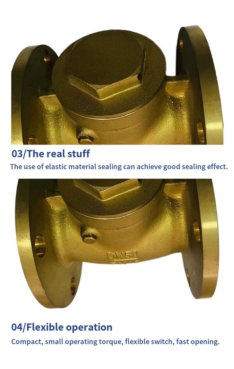 H44T Marine flanged bronze check valve