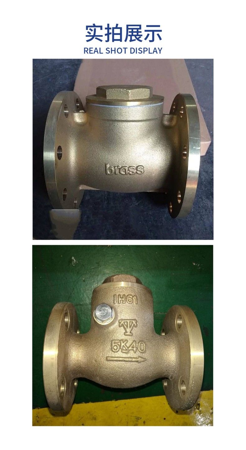 H44T Marine flanged bronze check valve