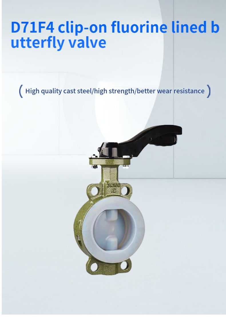 D71F4 clip-on fluorine lined butterfly valve