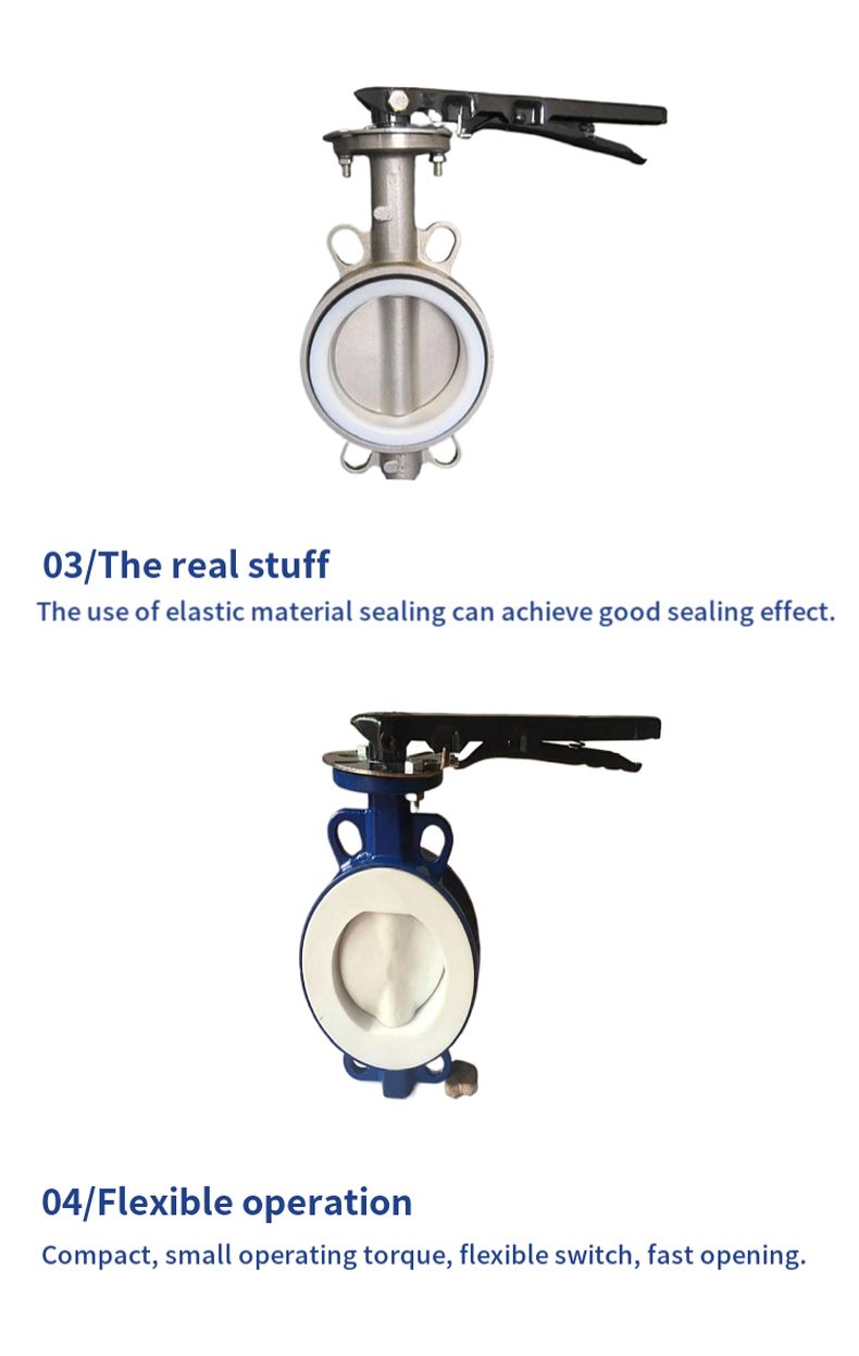 D71F4 clip-on fluorine lined butterfly valve