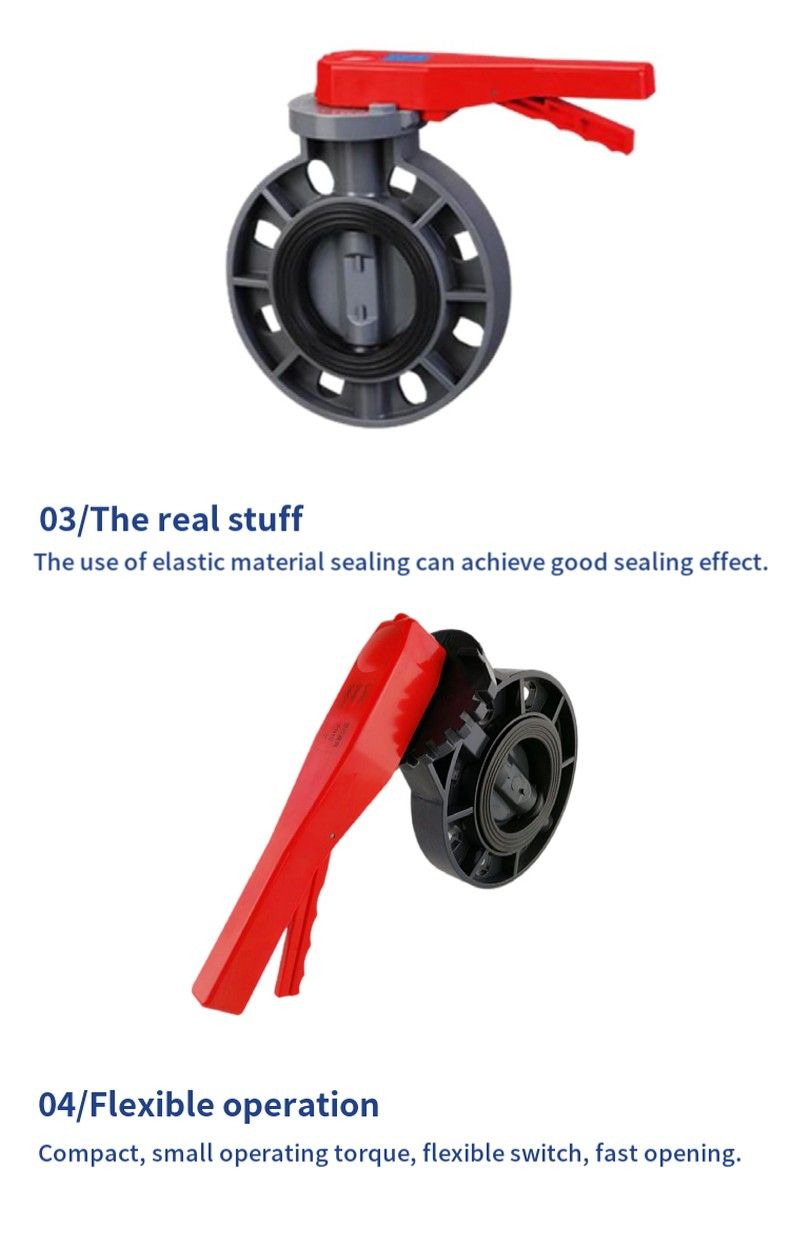 D71X-10S plastic butterfly valve