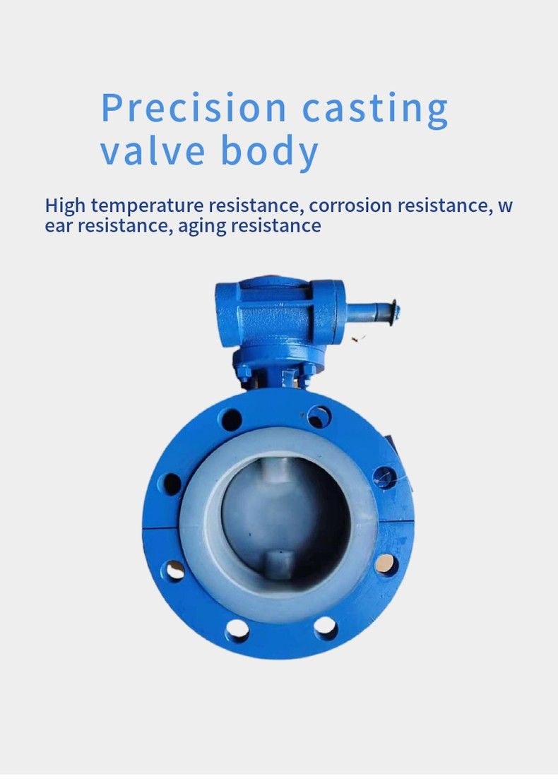 D341F4 Flanged fluorine butterfly valve