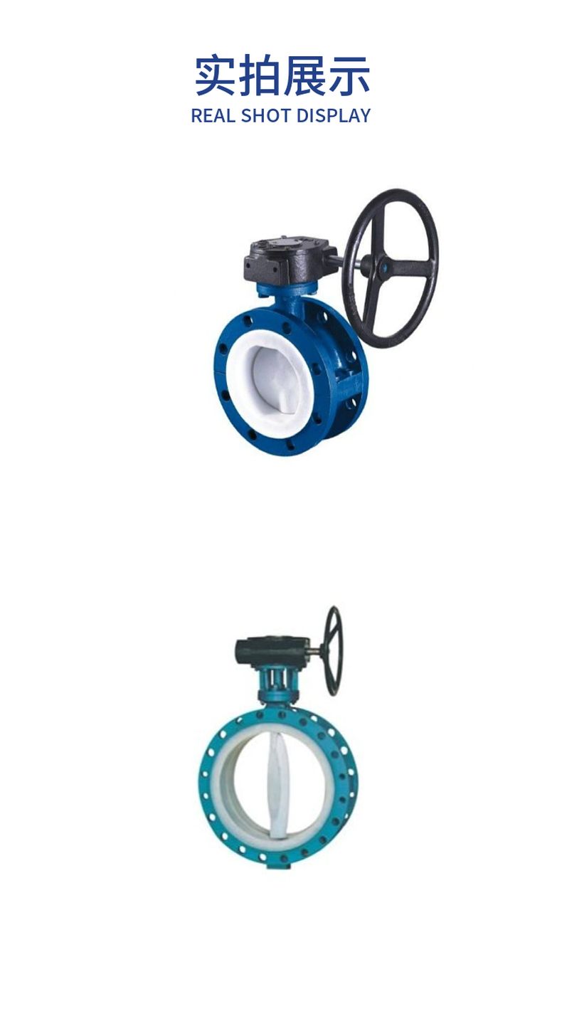 D341F4 Flanged fluorine butterfly valve