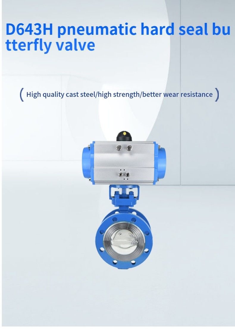 D643H pneumatic hard seal butterfly valve