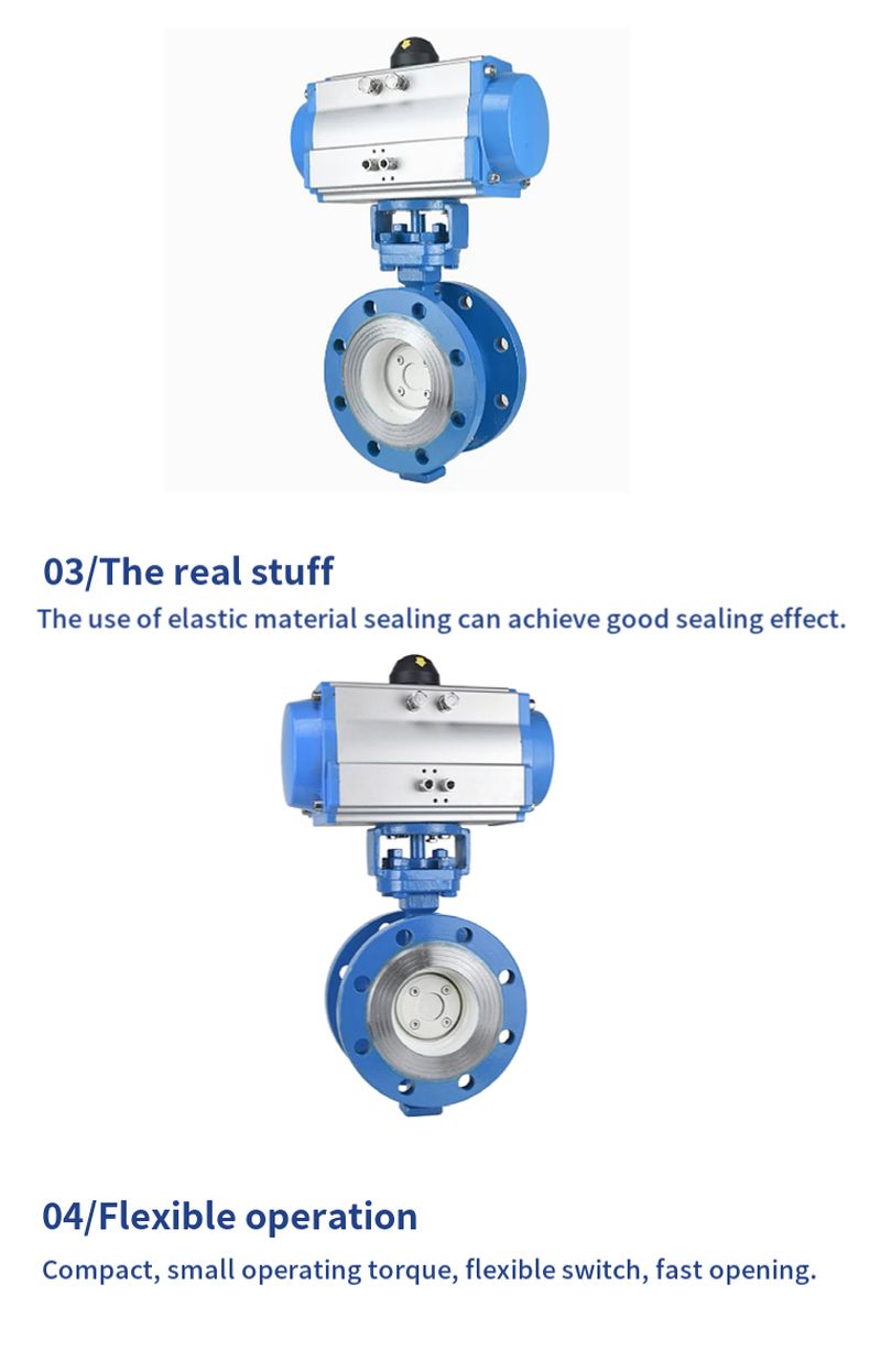 D643H pneumatic hard seal butterfly valve