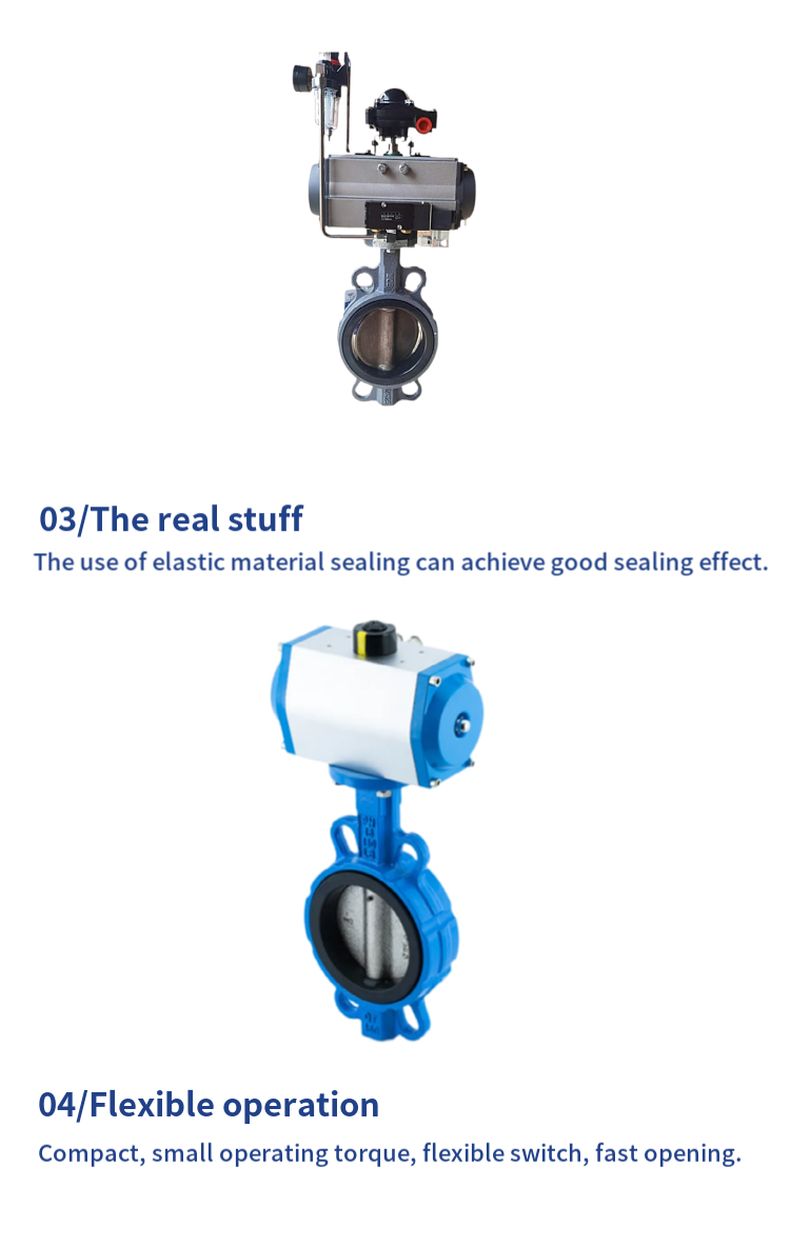 D671X pneumatic sandwich soft seal butterfly valve