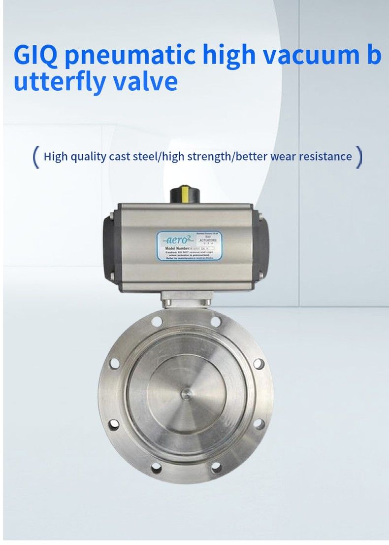 GIQ pneumatic high vacuum butterfly valve