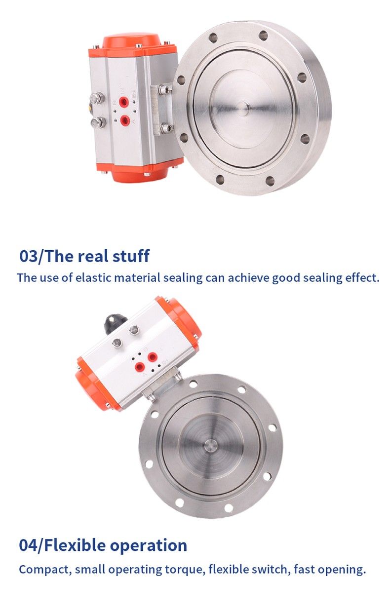 GIQ pneumatic high vacuum butterfly valve