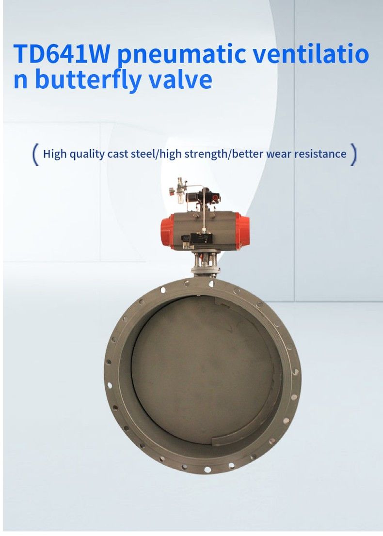 TD641W pneumatic ventilation butterfly valve