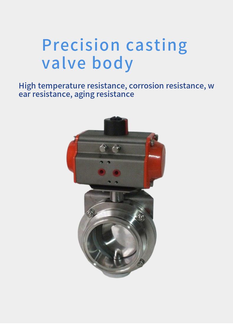 Sanitary threaded butterfly valve