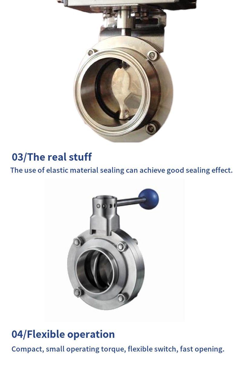 Sanitary threaded butterfly valve