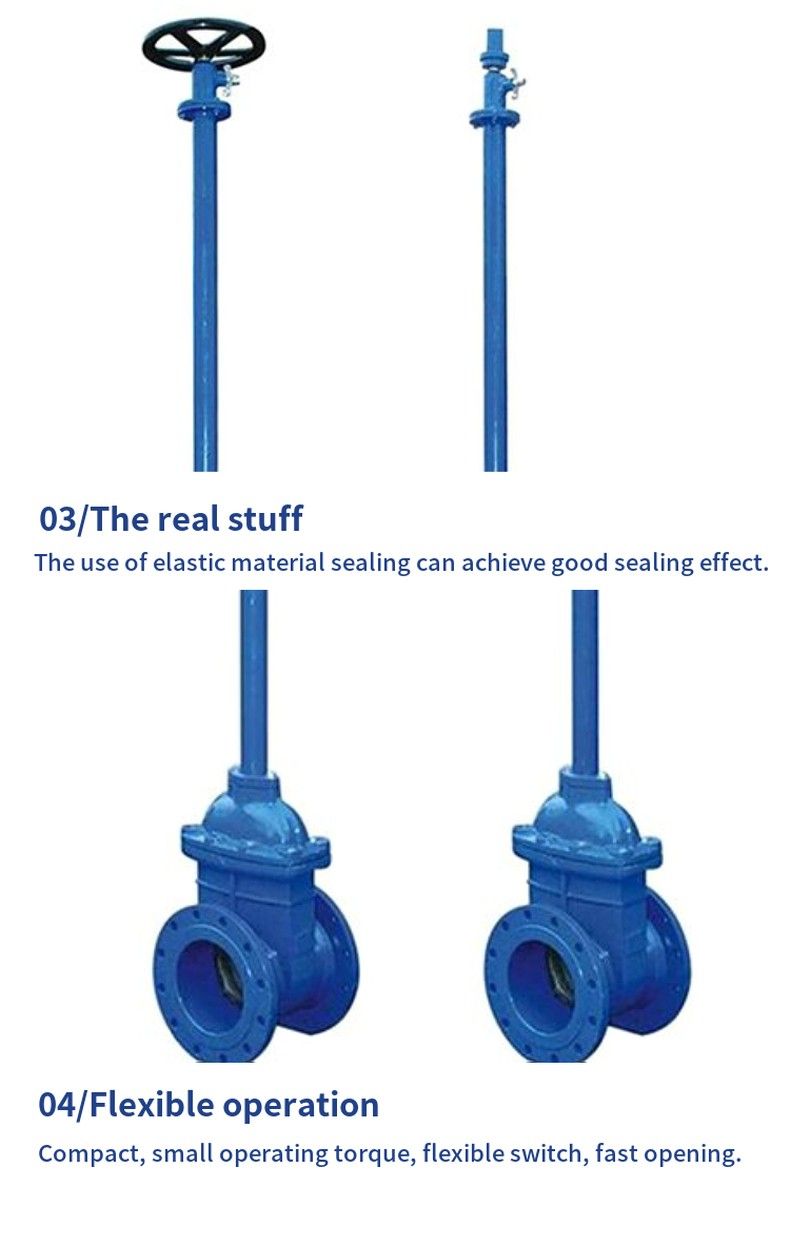 MZ45X extended rod buried elastic seat seal gate valve