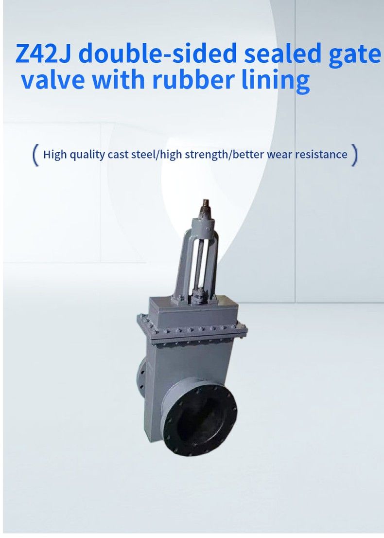 Z42J double-sided sealed gate valve with rubber lining